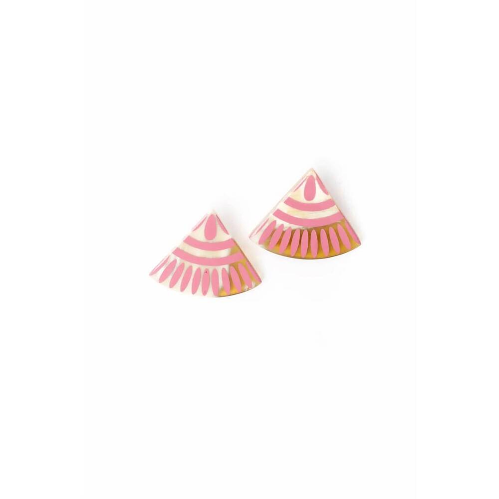 NEW SUNSHINE TIENDA women's tile earrings in blush